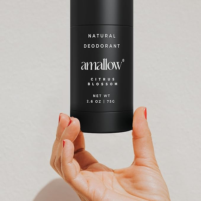 Amallow - Natural Deodorant – Aluminum Salt-Free, Tallow-Based, Baking Soda-Free, with Magnesium & Zinc – Long-Lasting Odor Protection – Handcrafted in the USA – 2.6 oz (Citrus Blossom)