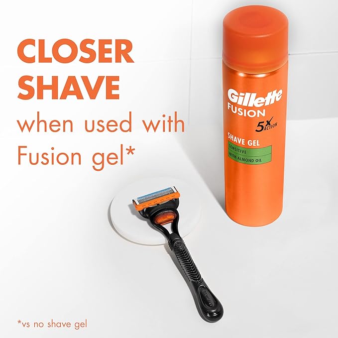 Gillette Fusion5 Razor for Men, Handle + 2 Razor Blade Refills