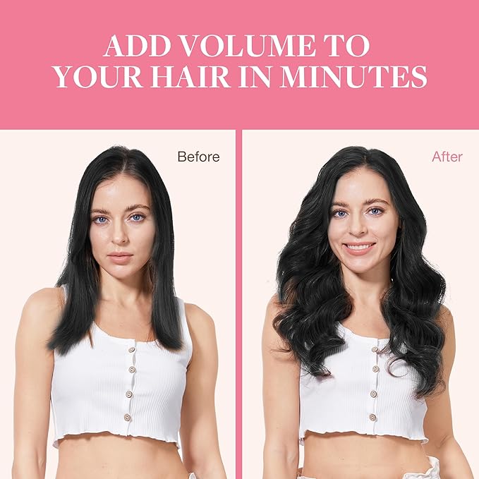 GOO GOO Clip in Hair Extensions Real Human Hair, Remy Human Hair Extensions Clip ins for Women, Natural Human Hair, 22inch 200g 9Pcs, #1 Jet Black