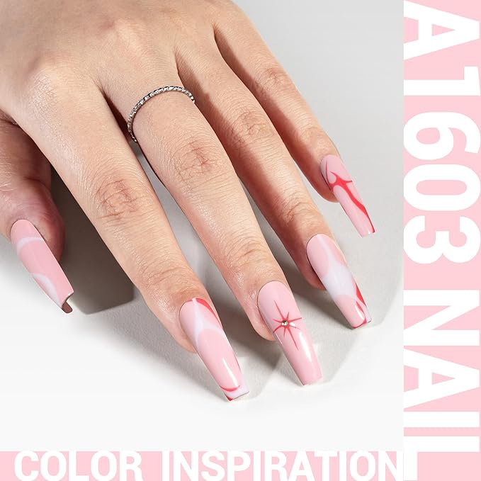 MelodySusie Thick Creamy Pink Gel Nail Polish,0.5fl oz Soak Off UV LED Spring Summer Baby Pink Gel Polish Gift for Women Nail Art Manicure Salon DIY Nail Design Decoration at Home-A1603