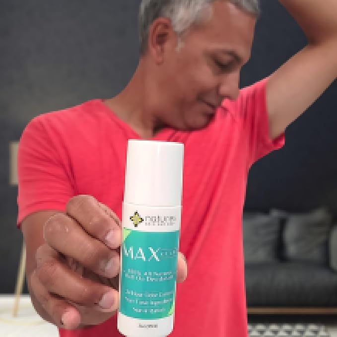 MaxGuard All-Natural Deodorant for Men & Women | 24-Hour Odor Protection | Aluminum-Free, Baking Soda-Free | Roll-On | Non-stain, Non-irritating Formula | Healthier, Long-Lasting Freshness | 3oz