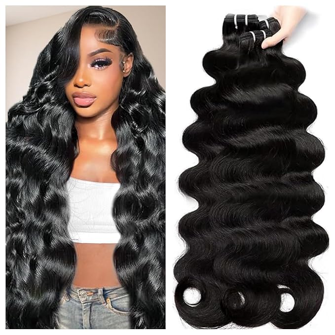 12A Brazilian Body Wave Bundles Human Hair 28 28 28 Inch 100% Unprocessed Real Raw Virgin Human Hair Bundles Natural Color Extension Quick Weave