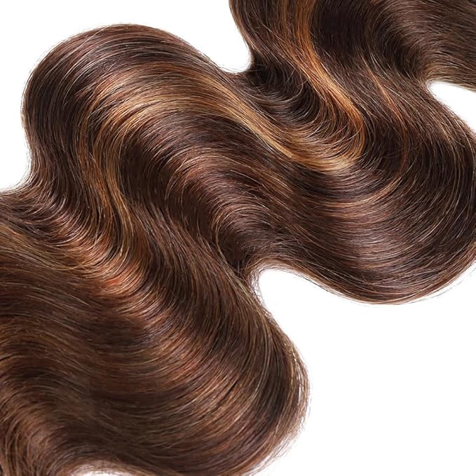 30 32 34 Inch P430 Human Hair Bundles Color 30 Body Wave Bundle Brazilian Virgin Remy Hair 3 Bundles Light Brown Body Wave Bundle