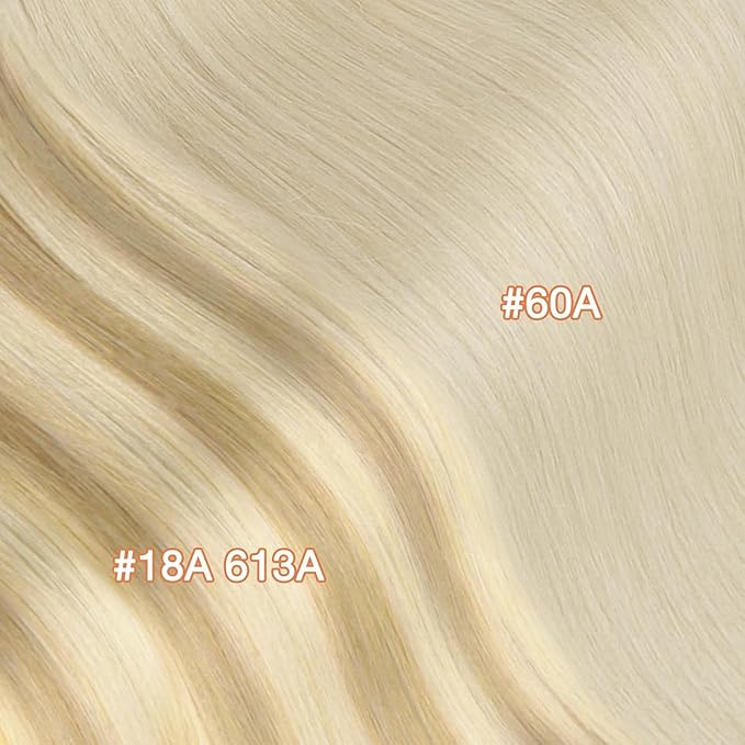 GOO GOO Invisi Edge Clip in Hair Extensions Set, 16inch 120g, 4pcs Injected Seamless PU Clip ins and 3pcs Classical PU Clip insp ins, Virgin Real Human Hair, #60A