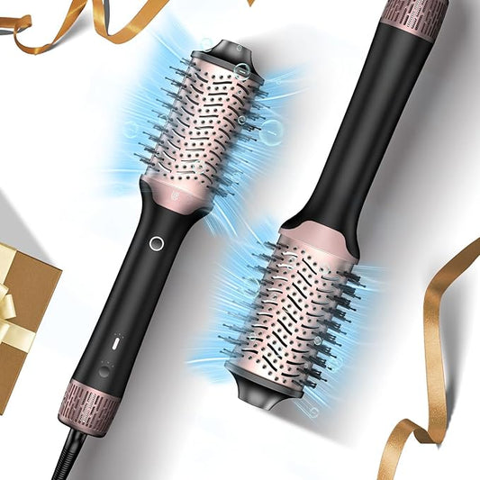 Blow Dryer Brush Hair Dryer | One-Step Hot Air Brush with Oval Volumizer High-Speed Hair Styler with Negative Ions for Drying & Smoothing & Volumizing for All Hair Types 110000 RPM Black