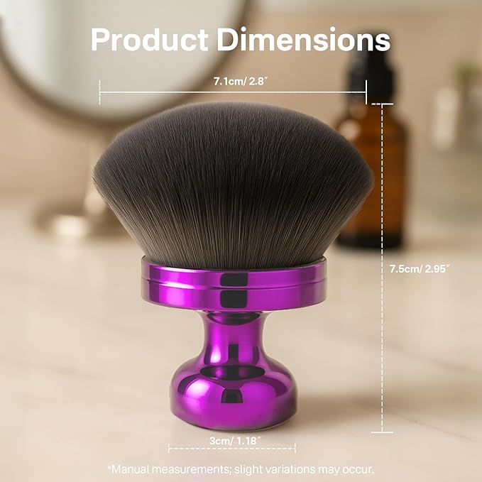 Tanning Brush for Self Tanner, Soft Dense Bristles for Smooth & Streak-Free Application, Purple Self Tanning Brush for Body, Blend Mousse, Lotion & Bronzing Foam for Even Full-Body Coverage