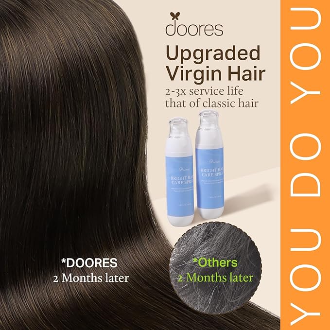 DOORES I Tips Hair Extensions Real Human Hair,18 Inch 100g 100s Itip Human Hair Extensions,Dark Brown I Tip Hair Extensions Natural Smooth Hair