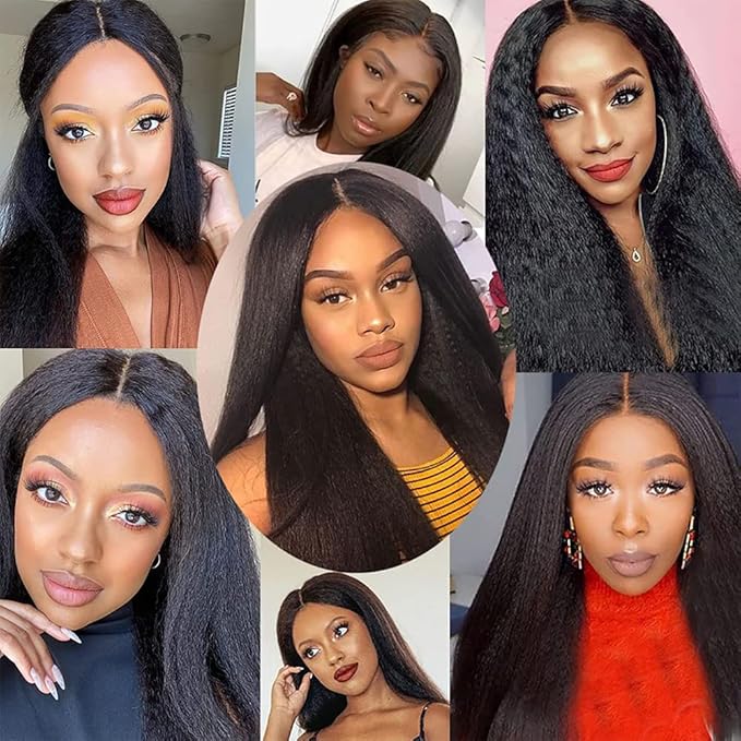 24 24 24 inch Yaki Human Hair Bundle 1B Color Human Hair 3 Bundles WuvuSnm 1B Color Yak Straight Human Hair Bundle For Women