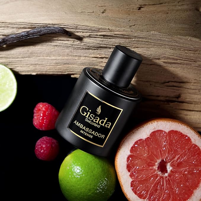 Gisada Ambassador Intense Cologne for Men - Perfume for Men with Strong, Masculine Scent & Classic Fragrance - Lasting Scent with Warm, Citrusy, Spicy, Oriental Notes - Made in Switzerland, 1.7 fl.oz.