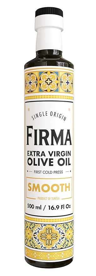 Smooth Extra Virgin Olive Oil – Single Origin Chemlali Olives from Tunisia, Buttery & Versatile, First Cold Press, Hand-Picked, Monovarietal, Family Made, Everyday Cooking Oil 500mL (16.9 oz)