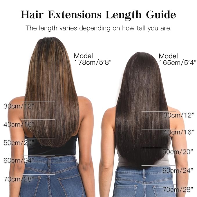 HOTBANANA Human Hair Clip in Hair Extensions, Bronde 120g Clip in Hair Extensions Real Human Hair Straight Remy Hair Clip in Hair Extensions 16 Inch 7pcs