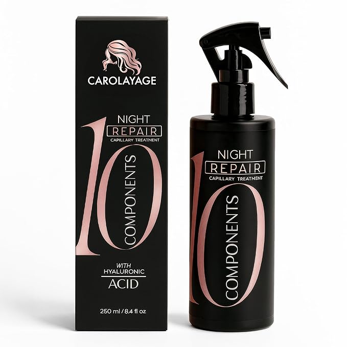 Night Repair Treatment for Hair | Hydrating Overnight Hair Mask with Hydrolyzed Keratin and Aloe Vera | Strengthens, Restores Shine, and Reduces Frizz | Leave In, No Rinse Needed, 8.4 fl oz