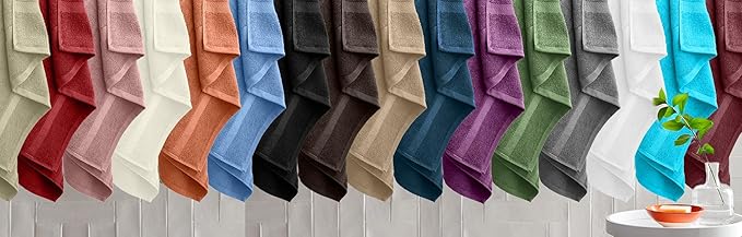 DAN RIVER Bath Towels Set of 4, 27 x 54 Inches, 100% Cotton, Larger & Lighter Weight, Quicker to Dry, Super Soft and Absorbent, Ideal Cotton Towels for Daily Use, Dusty Rose