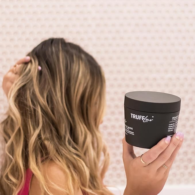 TruffLuv | Indulge Collection Truffle Mask, Infused with Black Truffle Extract, Hydrating and Strengthening Hair Mask, Anti-Aging & Enhances Shine, Paraben Free, Sulfate Free, 16.9 Fl Oz