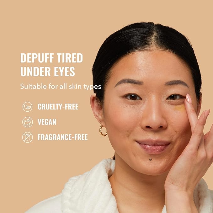 Good Molecules Yerba Mate Wake Up Eye Gel - Hydrating Under Eye Gel Cream with Hyaluronic Acid and Caffeine - Target Dark Circles and Puffiness - Skin Care for Face