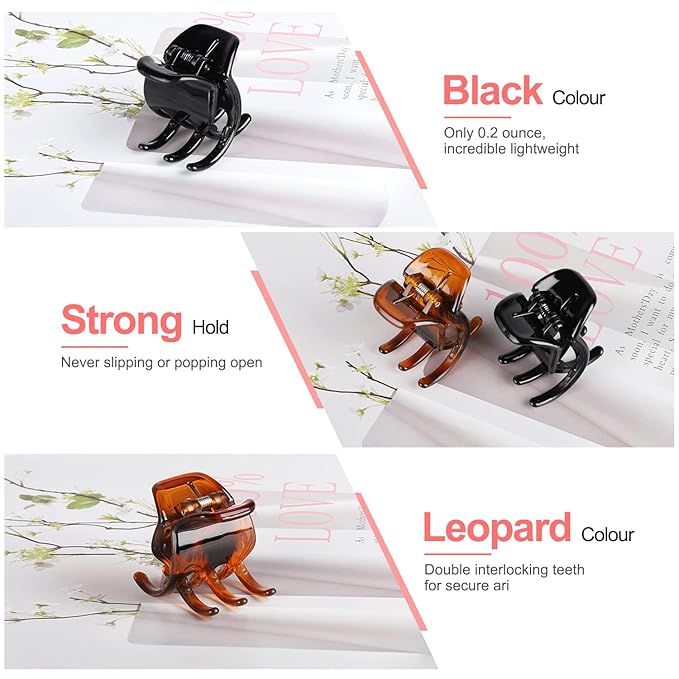 6 Pieces Hair Jaw Claws, Morhom 1.3 Inch Thick or Medium Hair Clips for Women and Girls