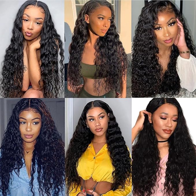 22 24 26 inch 1B Human Hair Bundles Deep Wave Human Hair Bundles Wet and Wavy Bundle Deep Wave Bundle 300g
