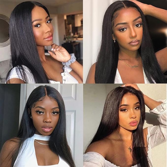 Straight Bundles Human Hair Bundles 22 24 26 Inch Human Hair Bundles 12A Unprocessed Virgin Brazilian Hair Bundles 3 Bundles Human Hair Extensions Natural Color