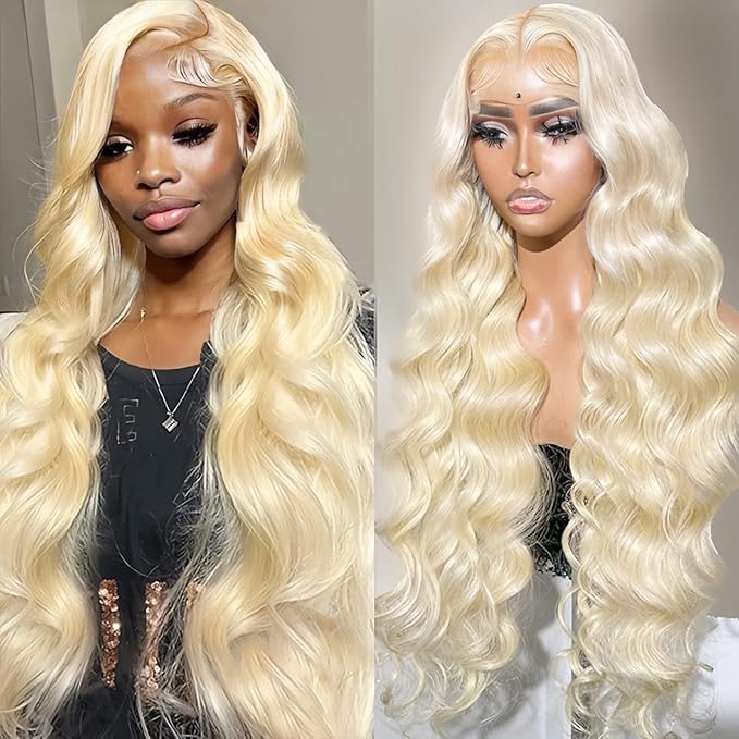 613 Lace Front Wig Human Hair 200 Density 613 13x6 Lace Front Wig Human Hair Body Wave 613 HD Lace Frontal Wig (32 Inch)