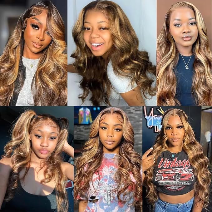 30 32 34 inch WuvuSnm P427 Human Hair Bundles Highlight Body Wave Bundles Dark Brown Human Hair Bundle 150g