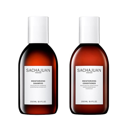 SACHAJUAN Moisturizing Shampoo and Conditioner Set | Ocean Silk Technology & Argan Oil for Deep Hydration | Repair Dry Damaged Hair & Control Frizz | Vegan & Paraben-Free | Set of 2 (8.4 oz)