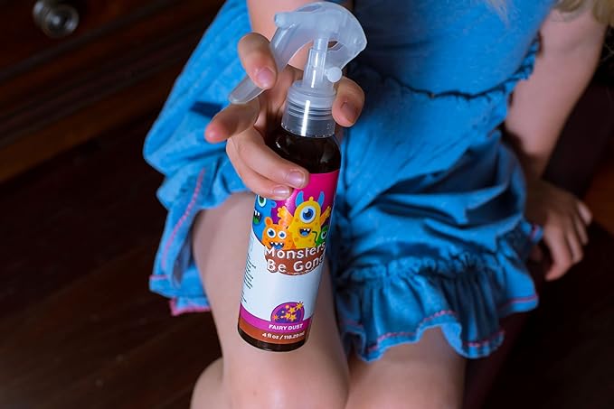 Monsters Be Gone Body and Linen Spray Lavender Odor Neutralizer Natural Non-Toxic Child Confidence Builder Room Freshener