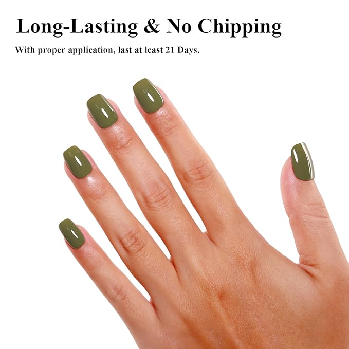 Imtiti 10ML Olive Green Gel Polish Soak Off LED UV Nail Gel DIY at Home Salon Art Gift for Women 1PCS
