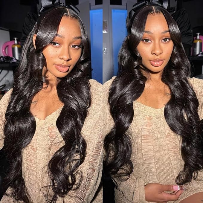 Natural Black Human Hair Wig Body Wave 13x6 Lace Front Wigs Human Hair Wigs For Black Women 30 Inch