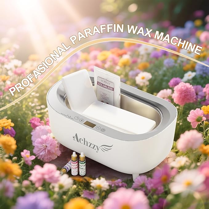 Paraffin Wax Machine for Hands and Feet, 5000ml Professional Wax Warmer with Temperature Control, Smart Heating, Stainless Steel Inner Pot, Moisturizing Hot Wax Bath with Unscented Refills