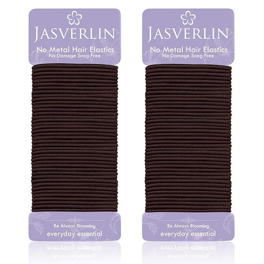 Dark Brown Thin Small Elastic Hair Ties, 2mm Hair Bands Accessories for Girls Women Kids, Non-Slip No Pull Strong Ponytail Holders for Fine to Medium Thick 80 Pcs