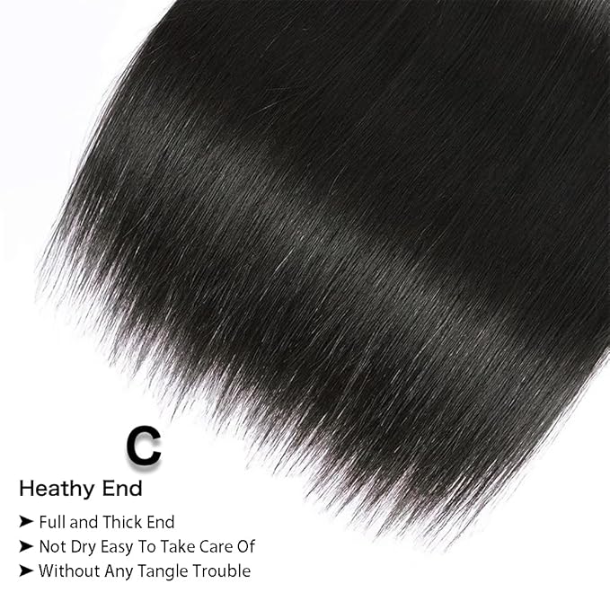 12A Brazilian Straight Human Hair Bundles 14 16 18 Inch 100% Unprocessed Virgin Straight Weave 3 Bundles Deals Human Hair