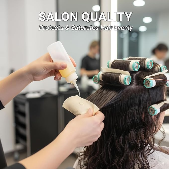 400 Sheets Disposable Perm Paper - Ultra Thin & Breathable Salon Hair Perming End Wraps for Hot/Cold Perms, High Temp Resistant for Salon & Home Use (White)