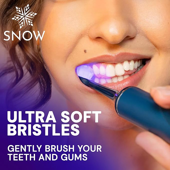 Snow Replacement Head for LED Electric Toothbrush - Replacement Head with Soft Bristles - Blue LED Light & Sonic Technology for Whitening Teeth - Easy Replacement Heads for Rechargeable Toothbrush