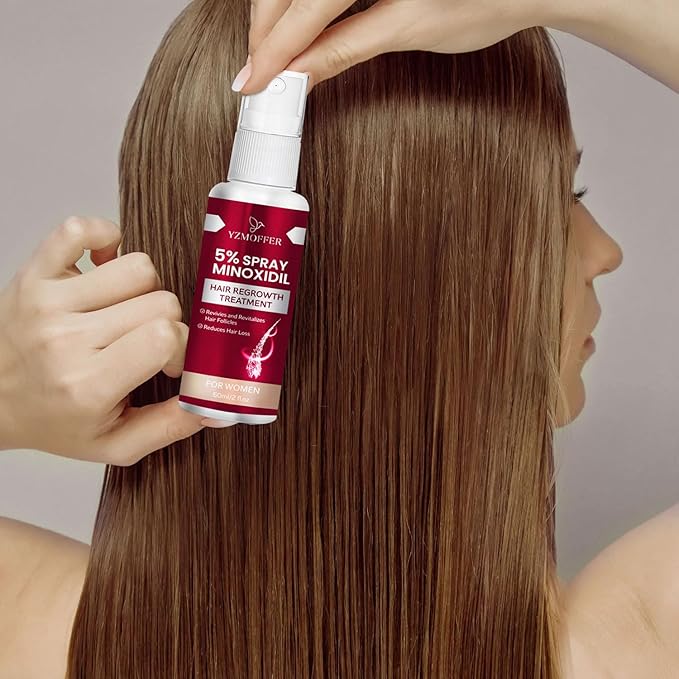 Women's 5% Minoxidil Serum: Hair Spray for Hair Thinning and Hair Loss to Get Thicker and Fuller Hair, 60ML
