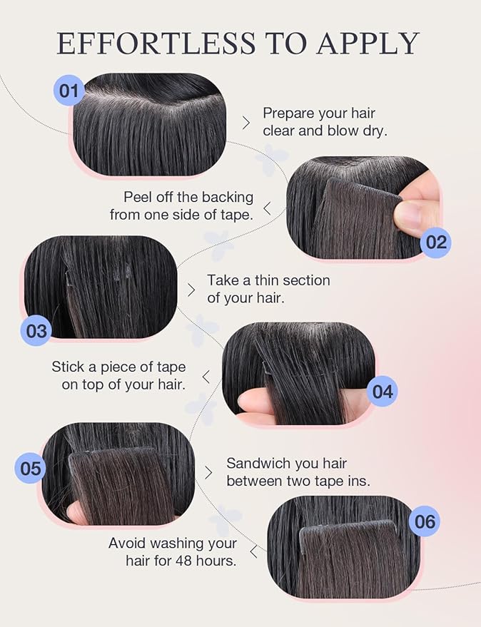 DOORES Invisi Edge Tape in Hair Extensions Real Human Hair, Drity Blonde Mixed Platinum Blonde 10 Injection Tape-ins with 10 Injection Tape-ins 50g 22 Inch, Injected Tape in