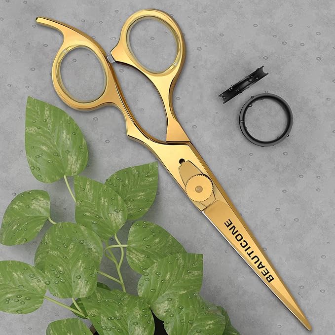 BEAUTICONE Hair Cutting Scissors, Professional 6.5" Barber Shears for Haircut Men/Women, Beard & Mustache Trimming Stainless Steel Hairdressing Scissors, Adjustable Screw