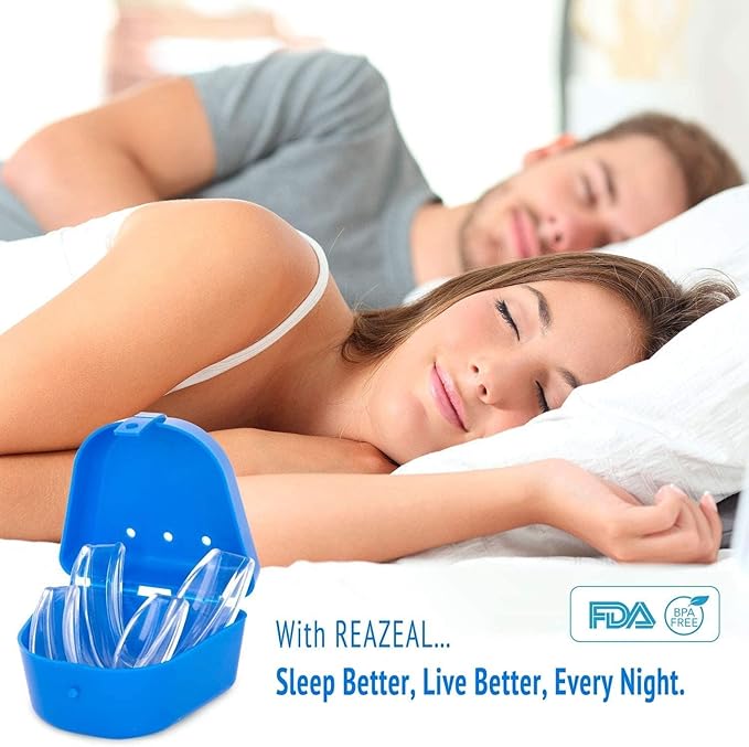 Mouth Guard for Grinding Teeth at Night: Moldable Dental Guard for Sleeping - Nighttime Protection for Teeth (4 Counts)