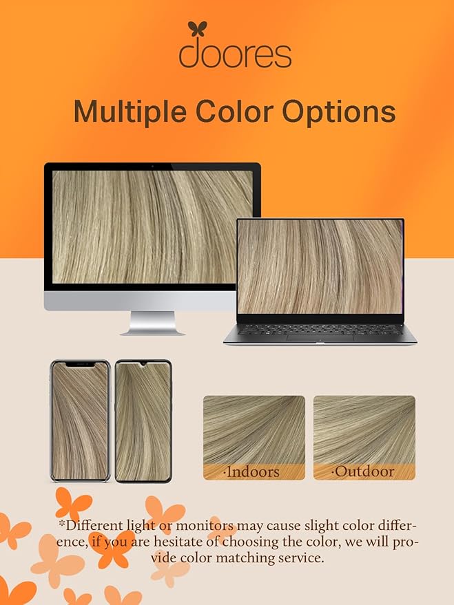 DOORES Tape in Hair Extensions Human Hair, Ash Blonde to Golden Blonde and Platinum Blonde 12 Inch 40g 20pcs, Hair Extensions Tape in Natural Hair Straight Remy Hair