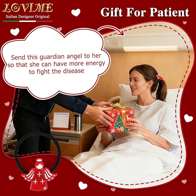Get Well Soon Gifts for Women After Surgery, "Guardian Angel" Hair Ties Thinking of You Cancer Care Recovery Gifts for Sick Women Friends Feel Better Encouragement Comfort with Gift Box