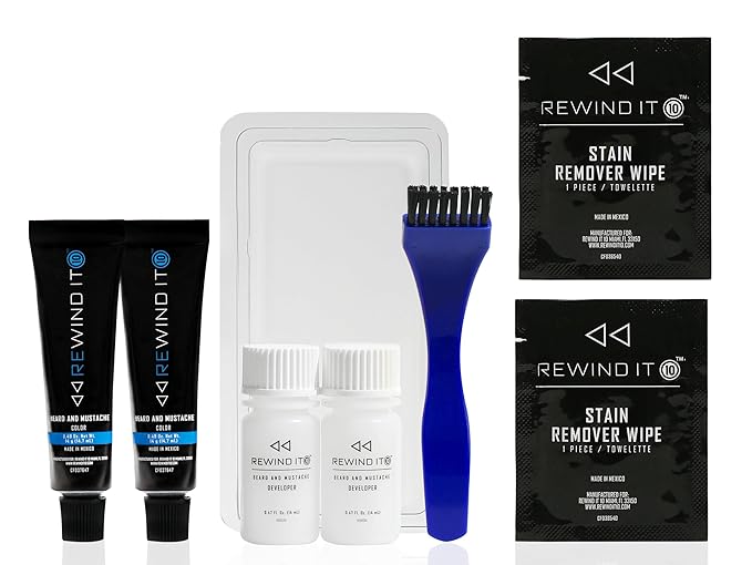 Jet Black Beard and Mustache Color