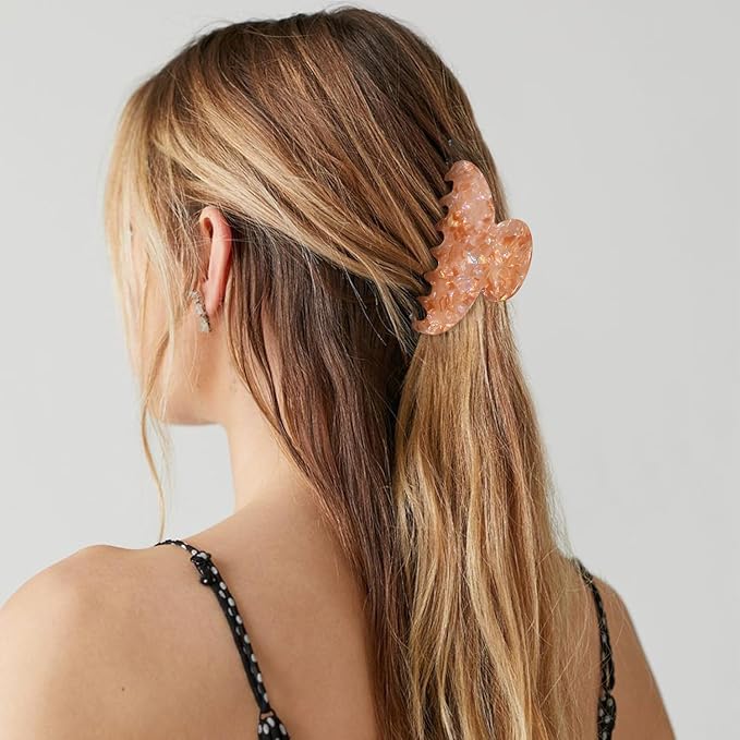 4 large acetic acid hair clips with strong styling and anti-slip claws are suitable for both thick and thin hair