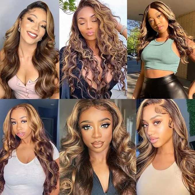 30 32 34 Inch Color 27 Bundles Human Hair Blonde Body Wave Bundle Highlight 3 Bundles Brazilian Virgin Hair Extensions