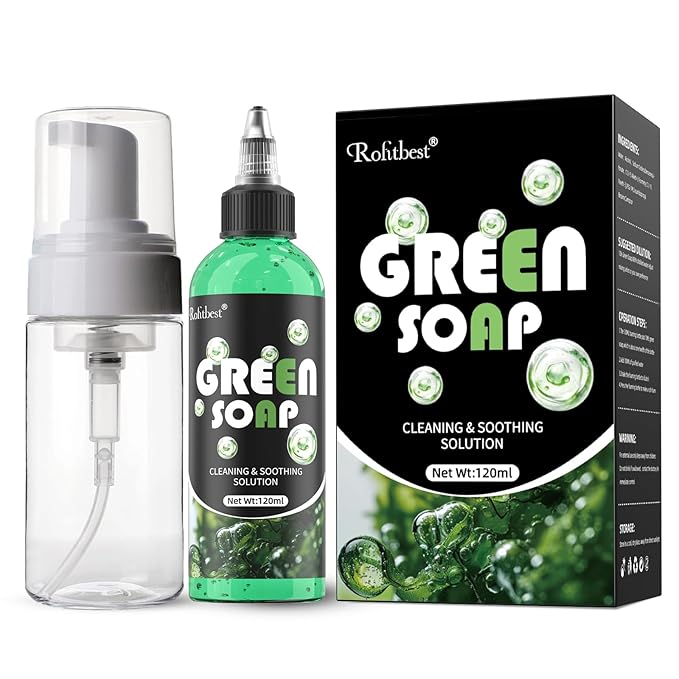 Green Tattoo Soap 4OZ with Foaming Bottle 120ml, Tattoo Supplies for Tattoos Piercings