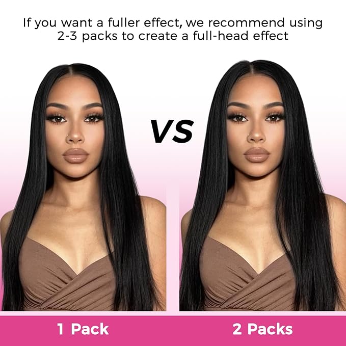 Lashey Invisi Edge Clip in Hair Extensions 16 Inch 110g 7pcs Injected Seamless PU Clip in Hair Extensions Virgin Human Hair, #1 Jet Black Straight Hair
