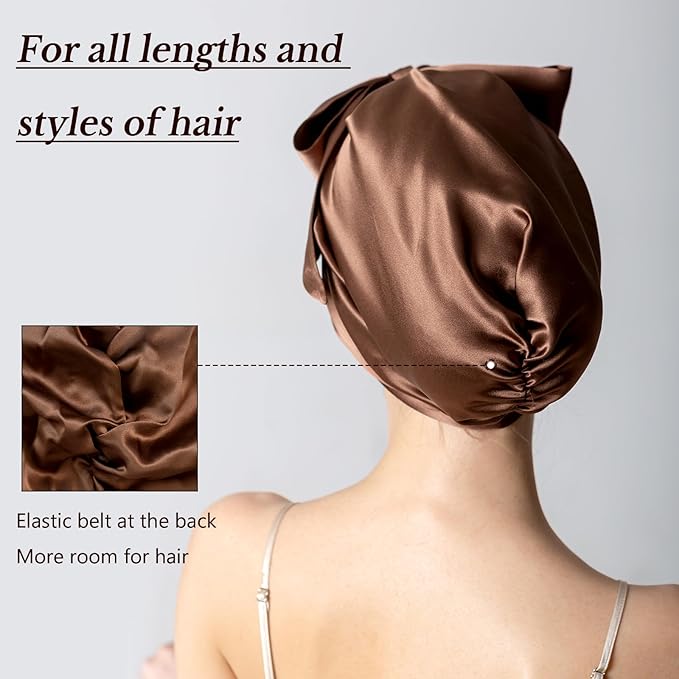 DAISYSILK 100 Pure Mulberry Silk Hair Bonnet for Sleeping Silk Hair Wrap for Women