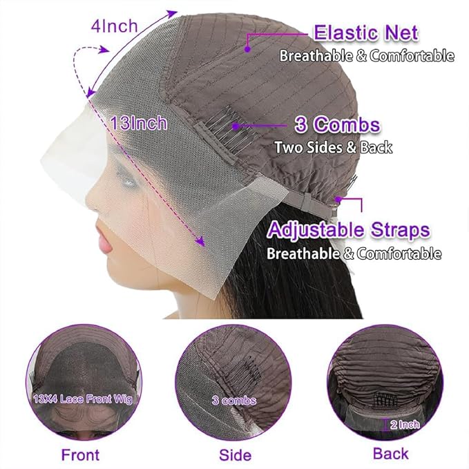 28 Inch Body Wave Lace Front Wigs Human Hair 13X4 HD Lace Frontal Wigs Human Hair 150% Density Glueless Wigs Human Hair Pre Plucked Body Wave Human Hair Wig for Black Women