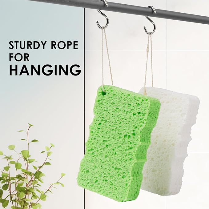 100% Natural Compressed Cellulose Bath Shower Loofah Travel Pack(5.2x3.2x1 inches) Foam Sponge Body Wash Puff– Gentle Scrubber Exfoliator Eco-Friendly, and Efficient Cleansing Solution (10 Pack)