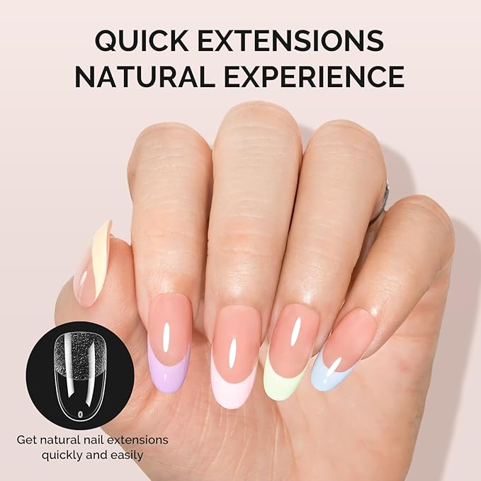 MelodySusie Medium Oval Round X Nail Tips - 300Pcs 15Sizes Clear Acrylic,Half Matte Full Cover Press on Nails for DIY Extension & Salon Use, Pre-Shaped for Long-Lasting Manicure