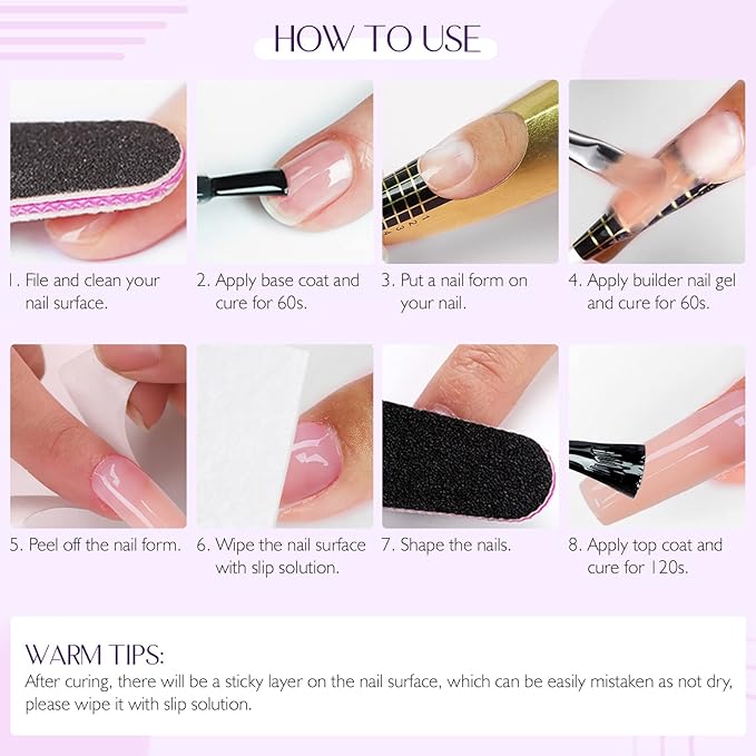 SAVILAND 100 g Builder Nail Gel U V - 3.5 oz Nude Color Hard Gel for Nails High-Capacity for Nail Extension Enhancement Strengthen U V Gel LED Repair Carving DIY Nail Art Manicure Set