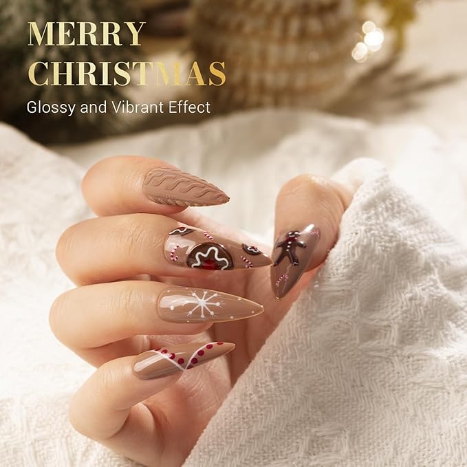 MelodySusie Nude Brown Gel Nail Polish, 0.5 fl oz Soak Off UV LED Beige Brown Gel Polish Gift for Women Nail Art Manicure Salon DIY Nail Design Decoration at Home-377
